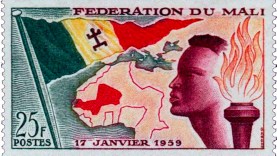 Timbre_federation-du-Mali-Lien-diplomatique-entre-le-Mali-et-Sénégal,-de-la-fédération-à-aujourd’hui