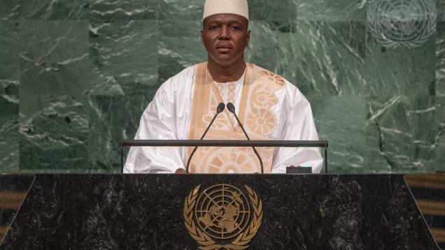 Premier ministre par intérim de la République du Mali, le Colonel Abdoulaye Maiga, lors du débat général de la 77e session de l&rsquo;Assemblée générale de l&rsquo;ONU New York, 20 – 26 septembre 2022