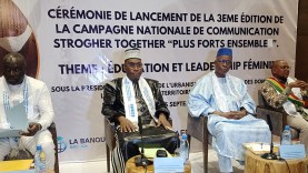 Présidium du lancement officiel de la 3e édition de la campagne de communication Stronger Together le lundi 5 septembre 2022