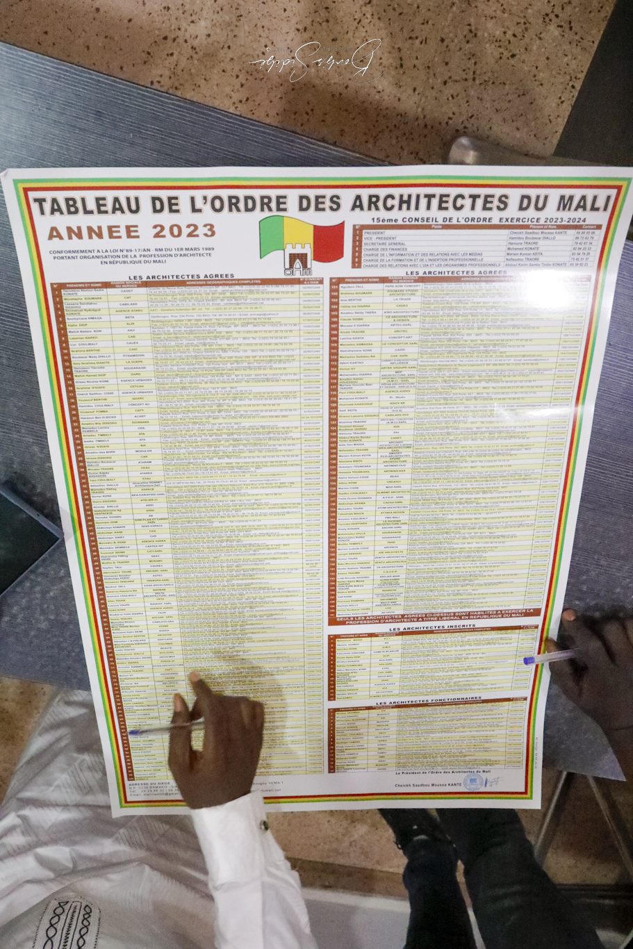 Assemblée générale élective du seizième (16ème) Conseil de l'Ordre des Architectes du Mali (OAM). Crédit photo © Boub’s SiDiBÉ | digital Studio