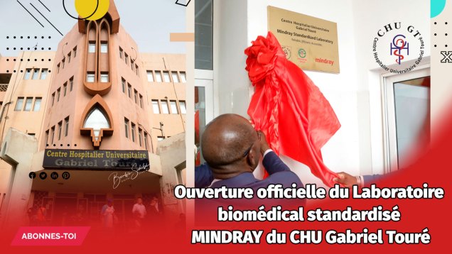Ouverture-officielle-du-Laboratoire-biomédical-standardisé-MINDRAY-du-Centre-Hospitalier-Universitaire-(CHU)-Gabriel-Touré-Youtube-Thumbnail-10