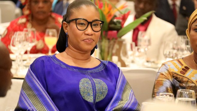 N’Diaye Ramatoulaye Diallo au Sheraton Bamako lors d’un dîner de gala officiel